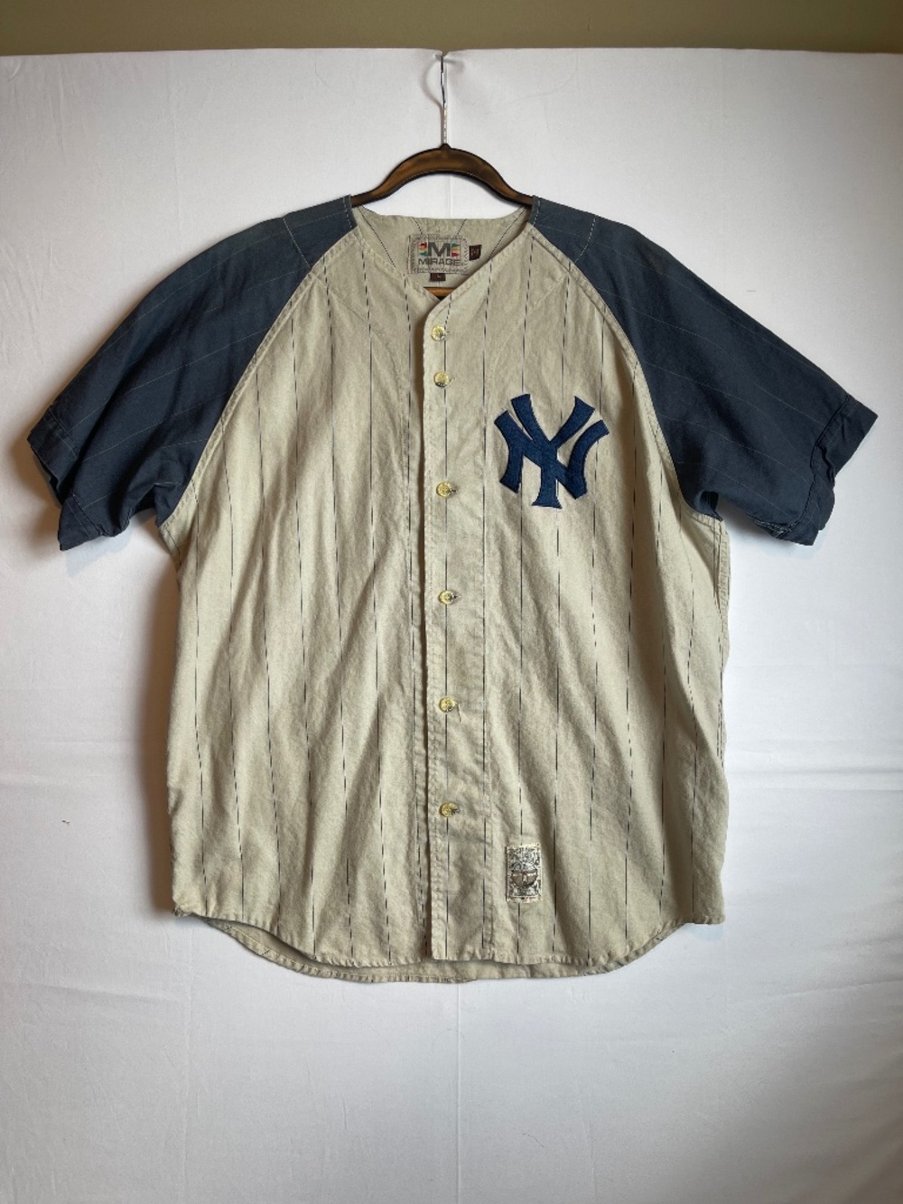 NY Yankees Vintage 90s Mirage Joe DiMaggio 5 Cooperstown Jersey Medium